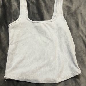 Light blue crop top